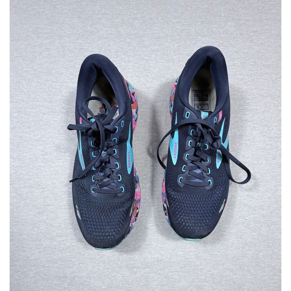 Brooks Ghost 15 Womens Running Shoes Navy Pink Teal 1203801B434 Size 9.5 B